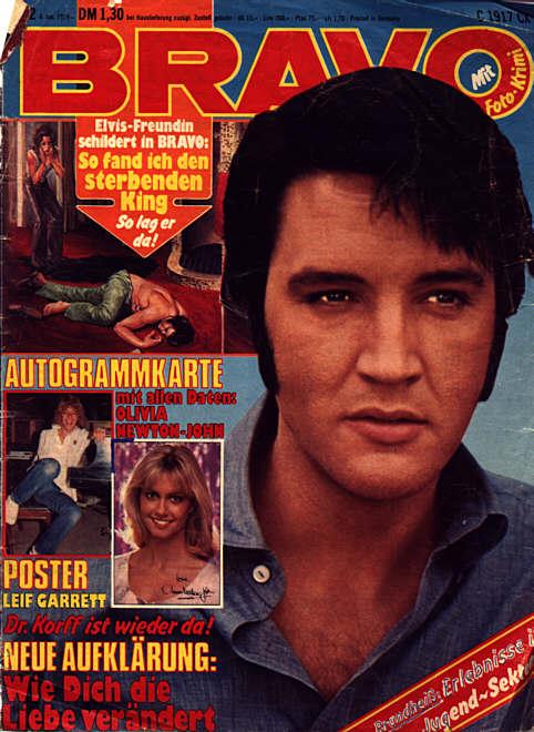 Elvis Todesmeldung in der Bravo